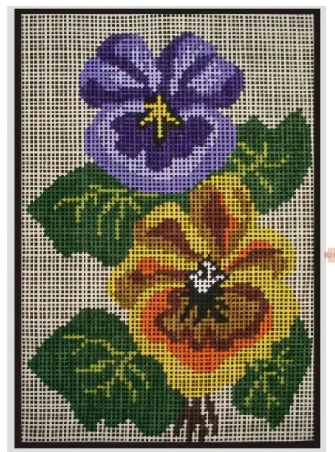 Tela para Bordar – Flores Amor Perfeito