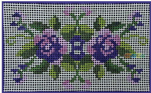 Tela para Bordar – Roseira Lilás 11957