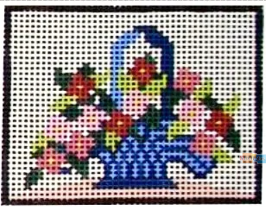Tela para Bordar – Cesta de Flores 11662