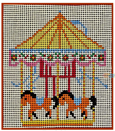 Tela para Bordar – Carrossel 1437