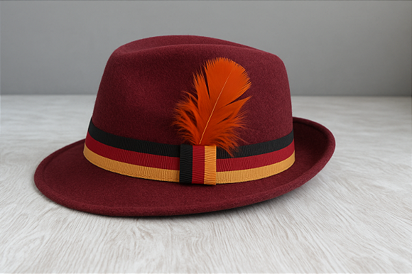 Chapéu Tirolês Feltro Rio Branco Vinho