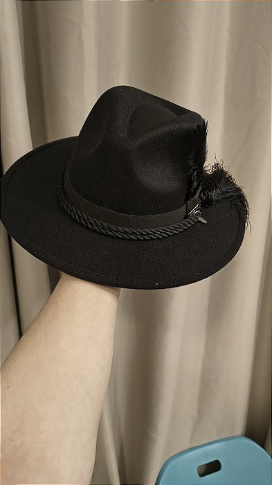 Chapéu Fedora Aba Larga Preto