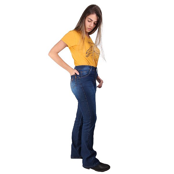 Calça Jeans Feminina Flare Estonada Stouro