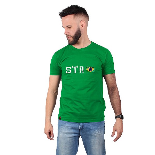 Camiseta Masculina Brasil STR Verde Stouro