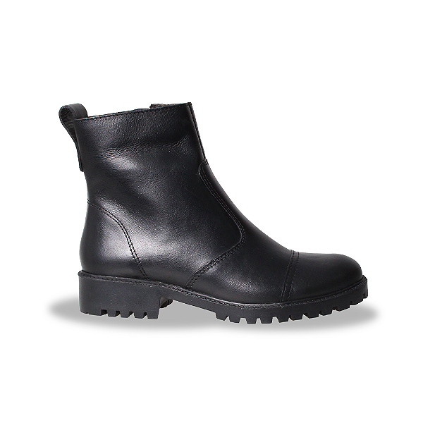 Bota Chelsea Feminina Com Salto Linha Confort Preta