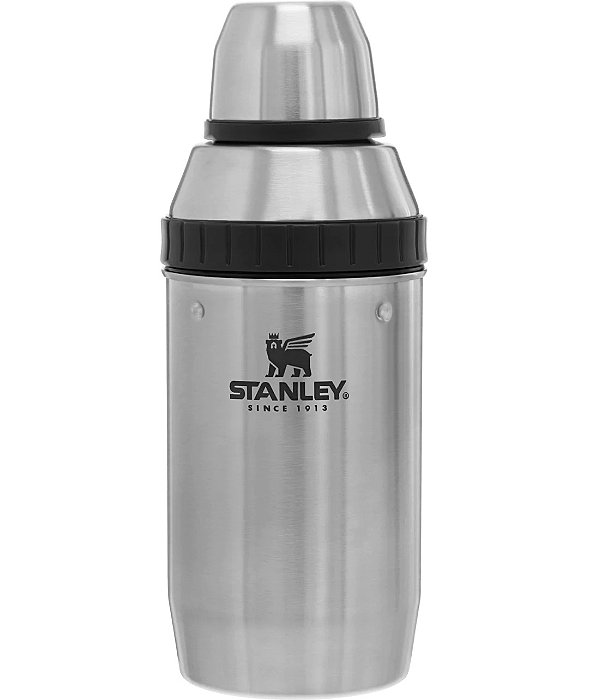 Kit Coqueteleira Stanley Com Misturador, 2 Copos de Aço Inoxidável, Espremedor e Tampa Rosqueável