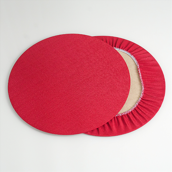 Sousplat Completo Capa e Base MDF Classic Liso 35cm Diâmetro 100% Poliéster Teci