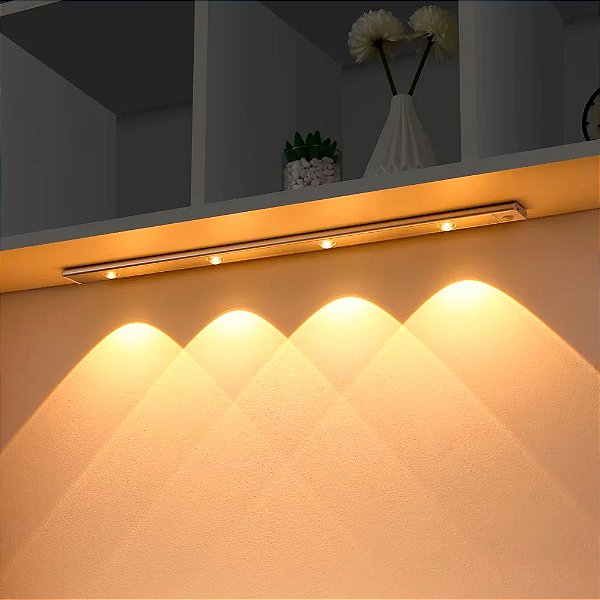Luminária Barra Led C/ Sensor Presença para decoração bancada luz indireta quadr