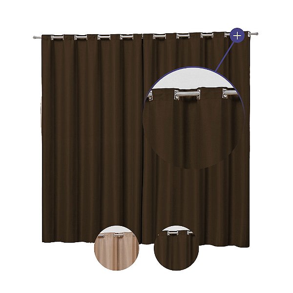 Cortina 2 Metros Blackout Cortaluz 100% Poliéster