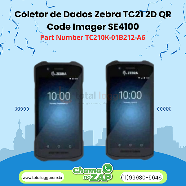 Coletor de Dados Zebra TC21 2D QR Code Imager SE4100