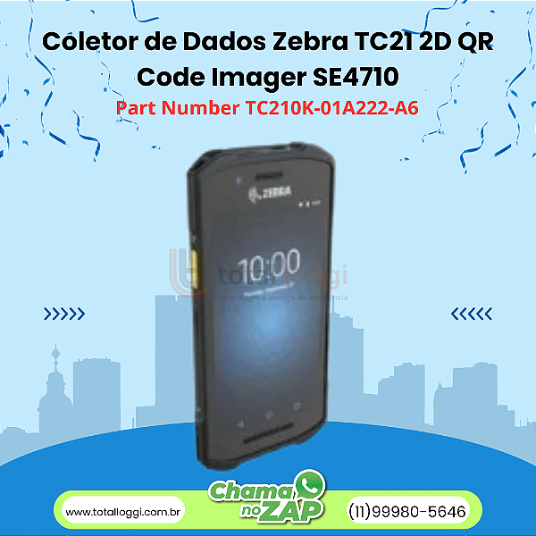Coletor de Dados Zebra TC21 2D QR Code Imager SE4710