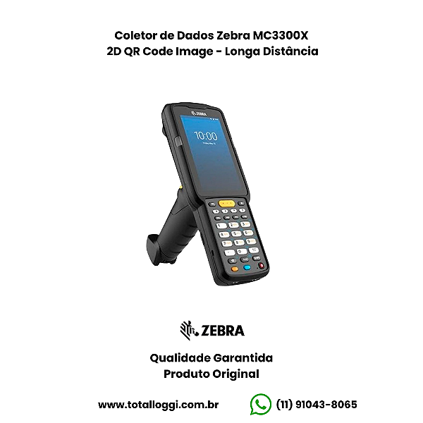 Coletor de Dados Zebra MC3300X - MC330L-GJ4EG4RW