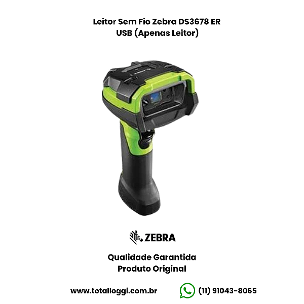 Leitor Códigos de Barras ZEBRA DS3678 ER