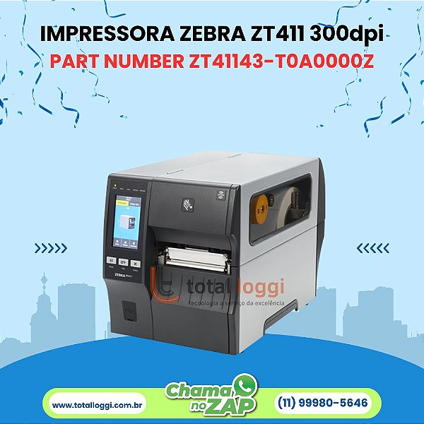 Impressora Zebra ZT411 300dpi Alta Resolução