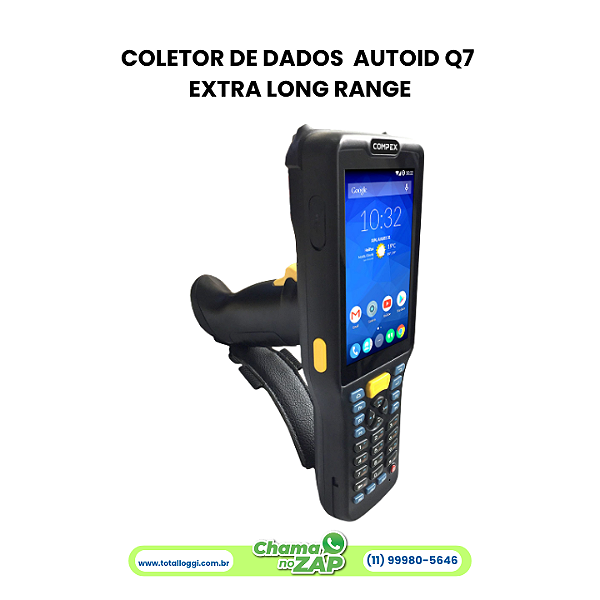 Coletor de dados Autoid Q7 Extra Long Range
