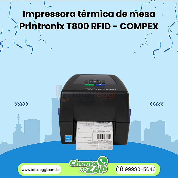 Impressora térmica de mesa Printronix T800 RFID