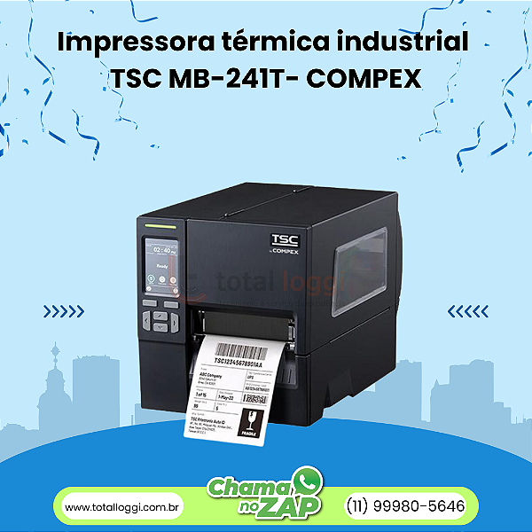 Impressora térmica industrial TSC MB-241T