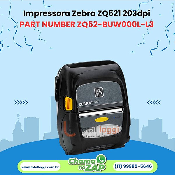 Impressora Zebra ZQ521 203dpi