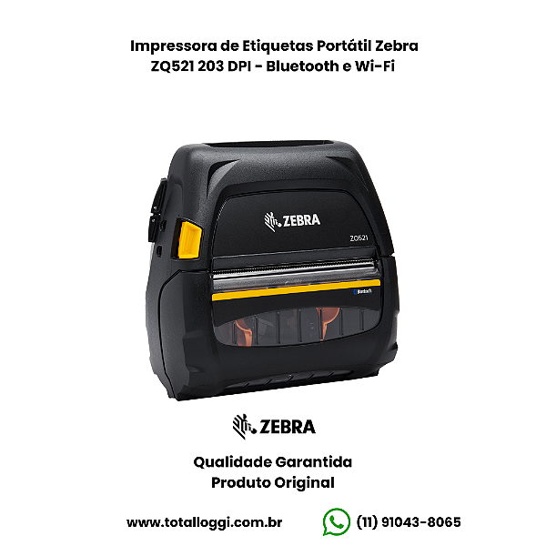 Impressora Zebra ZQ521 203dpi
