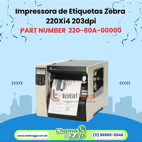 Impressora Zebra 220Xi4 203dpi