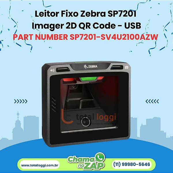 Leitor Fixo Zebra SP7201 Imager 2D QR Code - USB