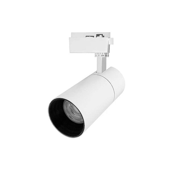 Spot Trilho Branco Preto 30w 3000K LM BIV