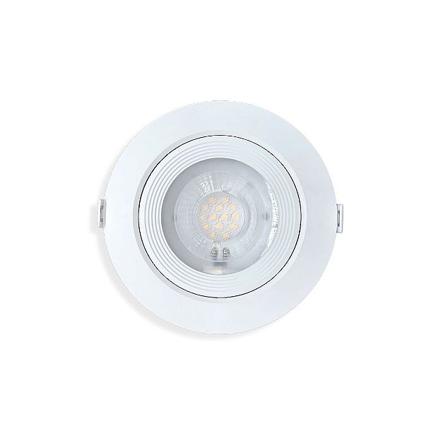 Spot Led Embutido 12W Bivolt | Redondo | 3000K Branco Quente