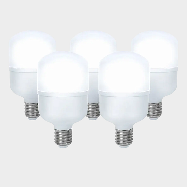 Kit 5 Lâmpada Super Bulbo Led 100w Bivolt E27 Branco Frio