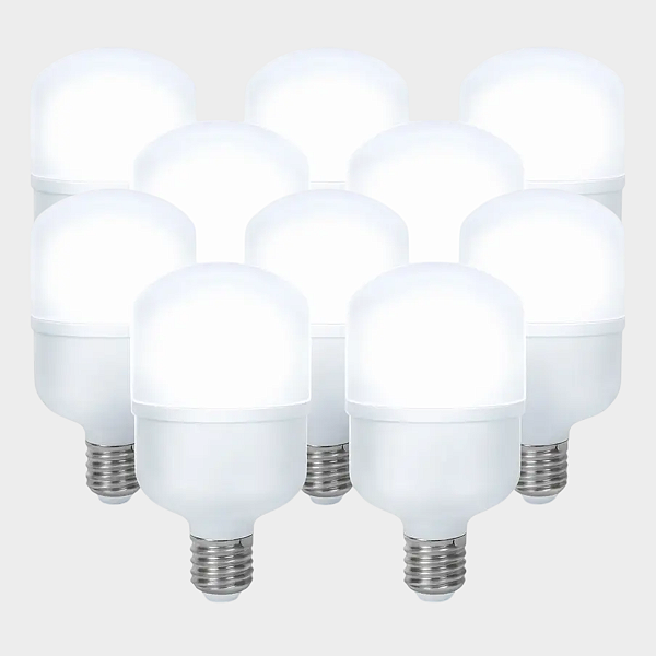 Kit 10 Lâmpada Super Bulbo Led 100w Bivolt E27 Branco Frio