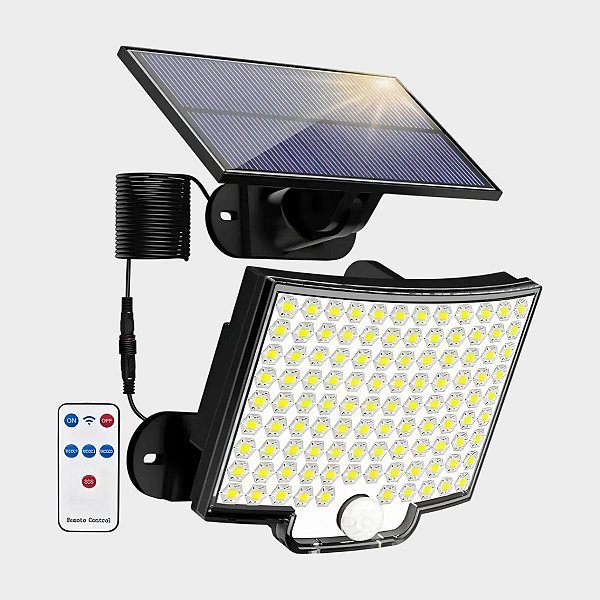 Refletor Solar Luminária De Led 200w Controle Remoto 6000k