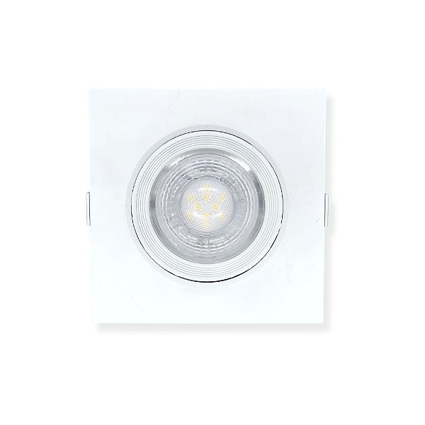 Spot Led Quadrado de Embutir 3000k Bivolt 9w Cor Branco