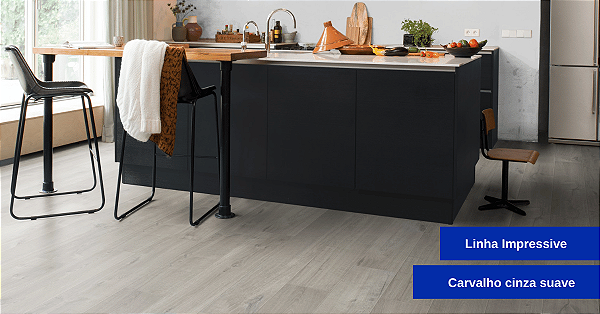 Piso Laminado Quick Step Carvalho Cinza Suave