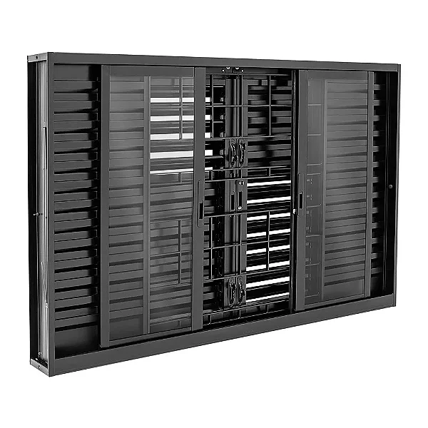 JANELA VENEZIANA MULTIFLEX GRADE QUADRICULADA AÇO - 6 FOLHAS