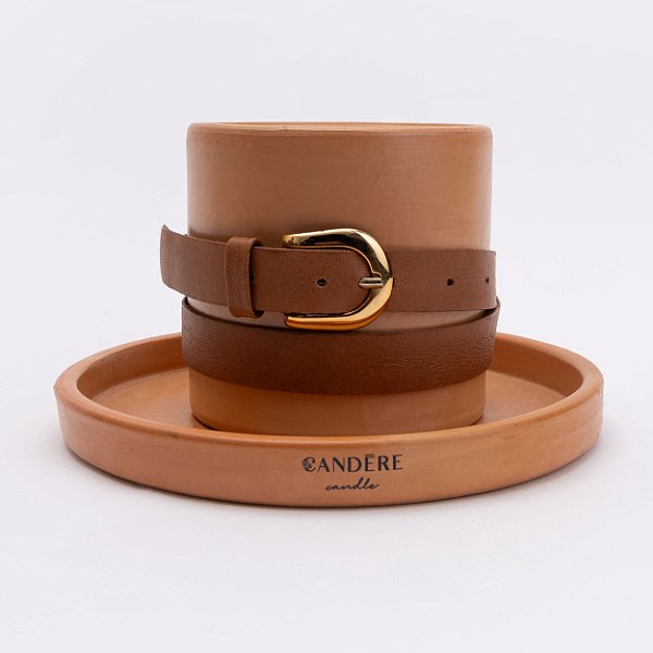 Vela aromática cerâmica fragrância Angel  600g cinto sem couro