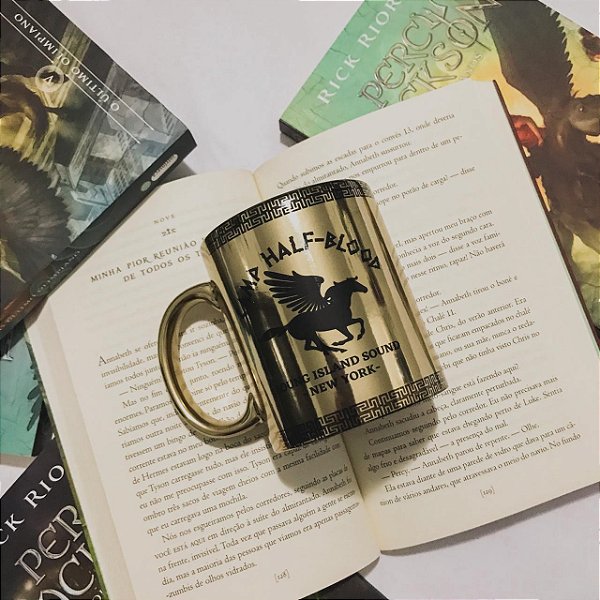 Caneca cromada Percy Jackson | Acampamento meio-sangue.
