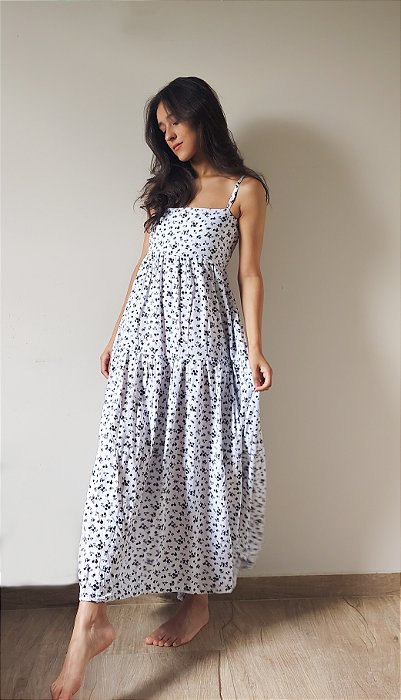 Vestido envelope florido 2025