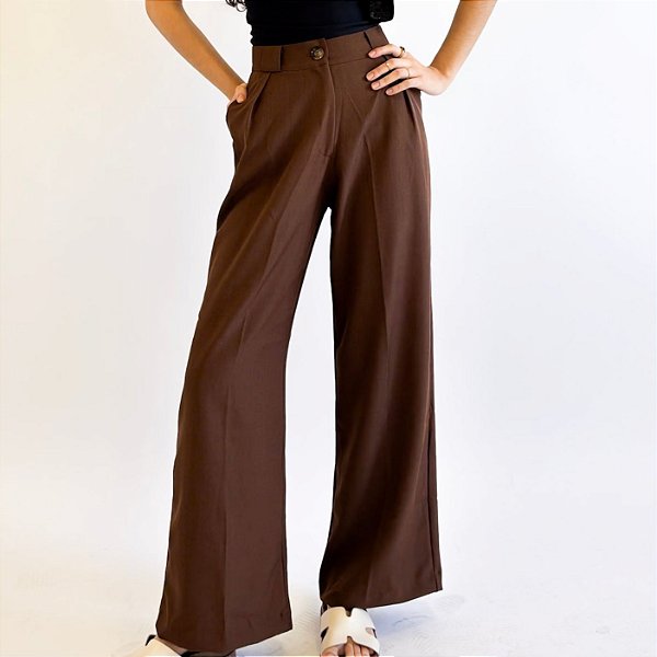 Calça Alfaiataria Comfort Marrom