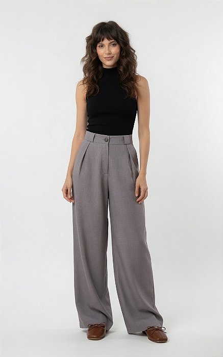 Calça Alfaiataria Comfort Cinza