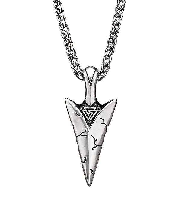 Colar com pingente Lança Valknut