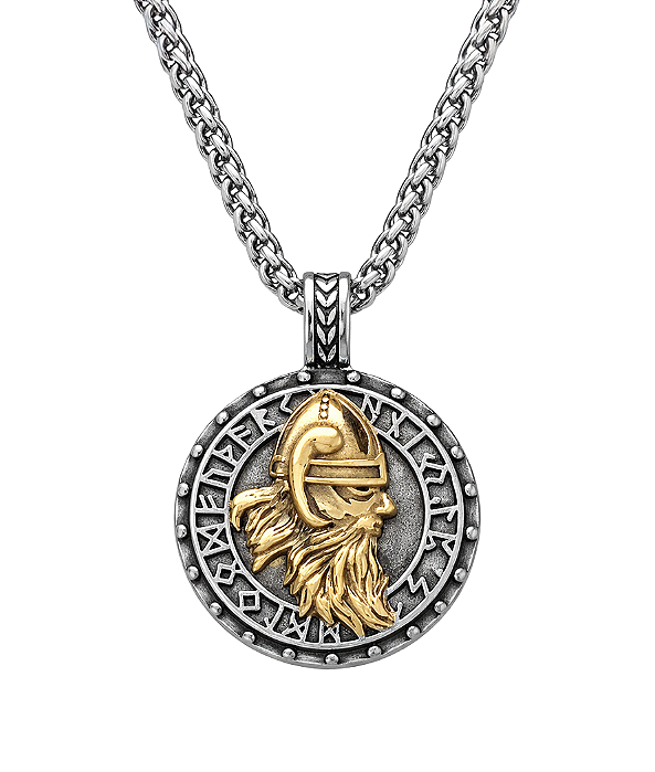 Colar com pingente Guerreiro Nordico