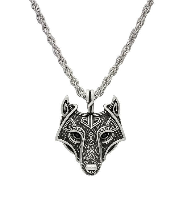 Colar com Pingente Lobo do Norte