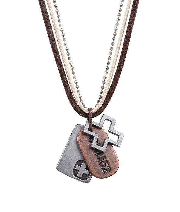 Colar com Pingente Dog Tag