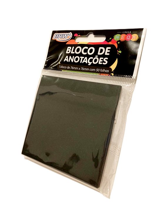 Bloco de anotações -  Preto - Quadrado - 50 folhas