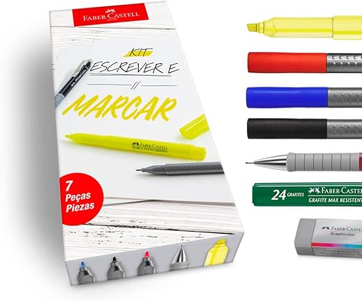 Kit escrita, Faber Castell - 7 peças