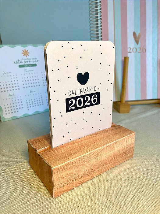 Calendário de mesa personalizado com fotos - Cards
