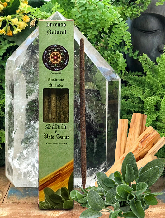 Incenso Sálvia e Palo Santo - 9 varetas