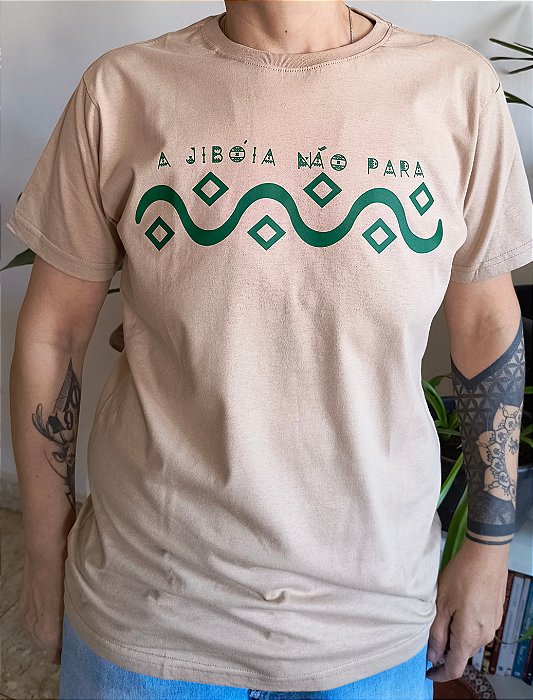 Camisa A Jibóa Não Para - cor bege