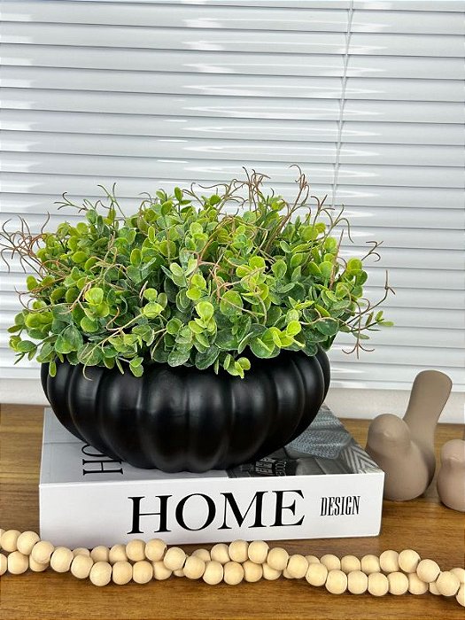 Arranjo Artificial Eucalipto Equibana Gomo Preto