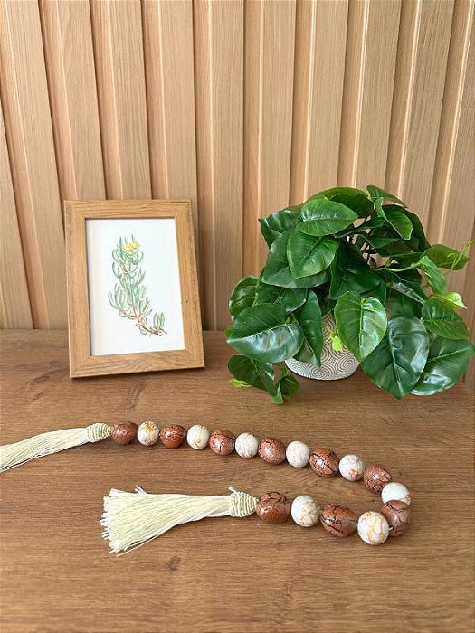 Kit Vaso Planta Caída + Porta Retrato + Colar Decorativo