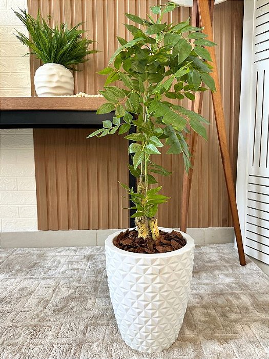 Árvore Artificial 100cm Vaso Polietileno Branco